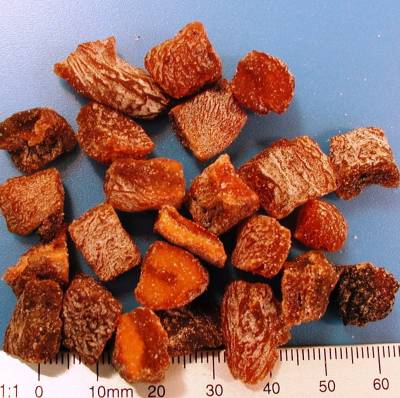 Organic apricot cubes