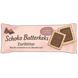 BIO Butterkeks mit Zartbitterschokolade