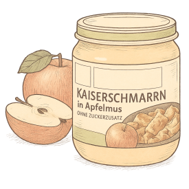 BIO Dessert Kaiserschmarrn in Apfelmus
