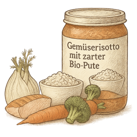 BIO Vegetable Risotto with tender organic turkey