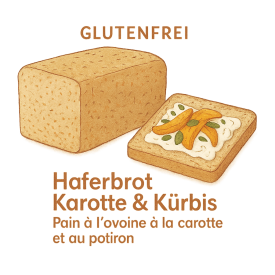 BIO Haferbrot Karotte & Kürbis geschnitten