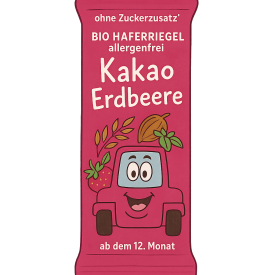 Organic oat bars with cocoa strawberry