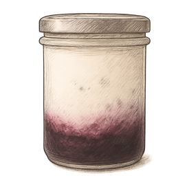 BIO Yogurt on Blueberry-Peach