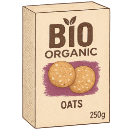 BIO Kekse mit Hafer und Weizen