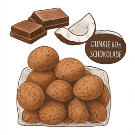 BIO Kokoskekse mit Schokolade