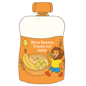 BIO Snackie Birne Banane Traube mit Hafer