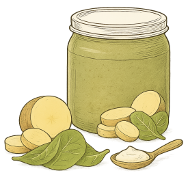 BIO Spinatgemüse in Kartoffeln