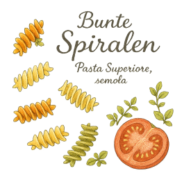 BIO Spiralen semola bunt